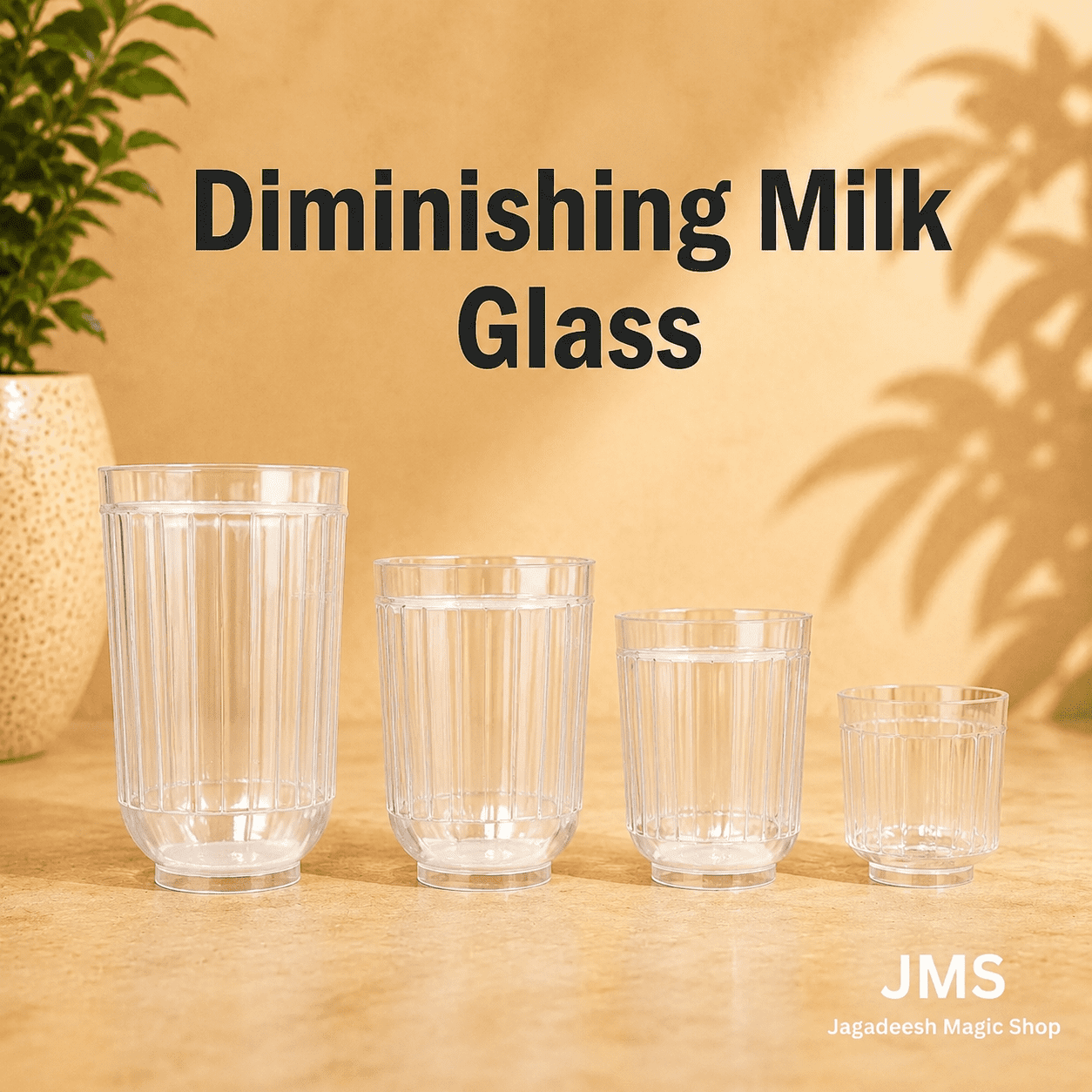 Diminishing Milk Glass