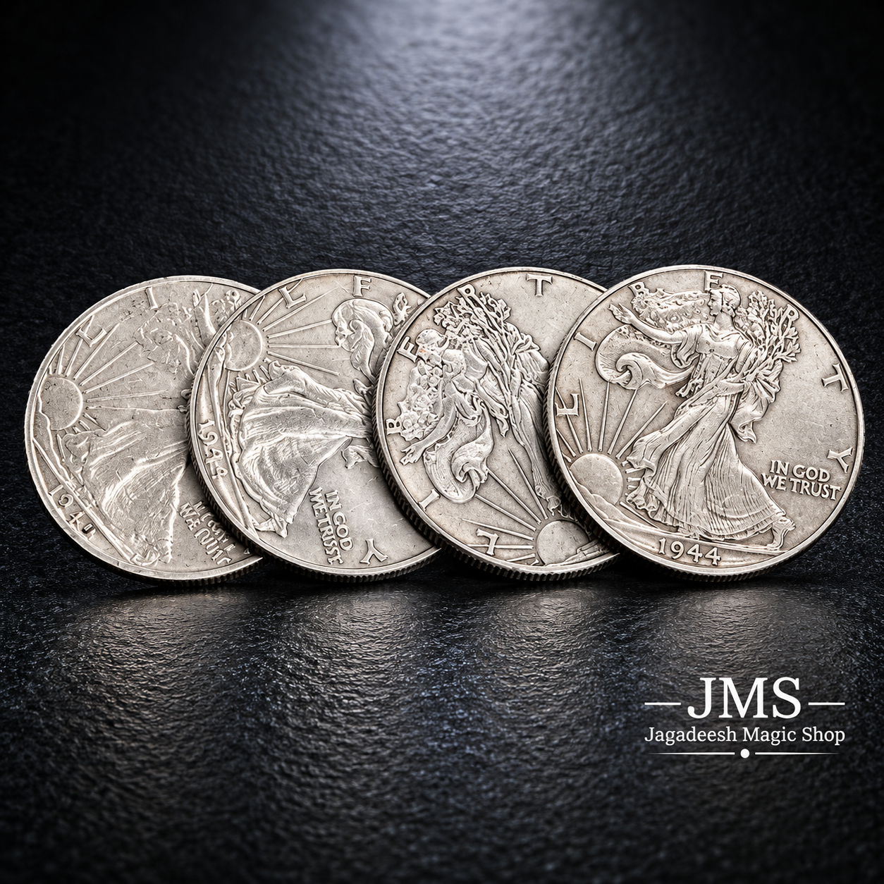 Four in One Walking Liberty Half Dollar Set by J.C Magic