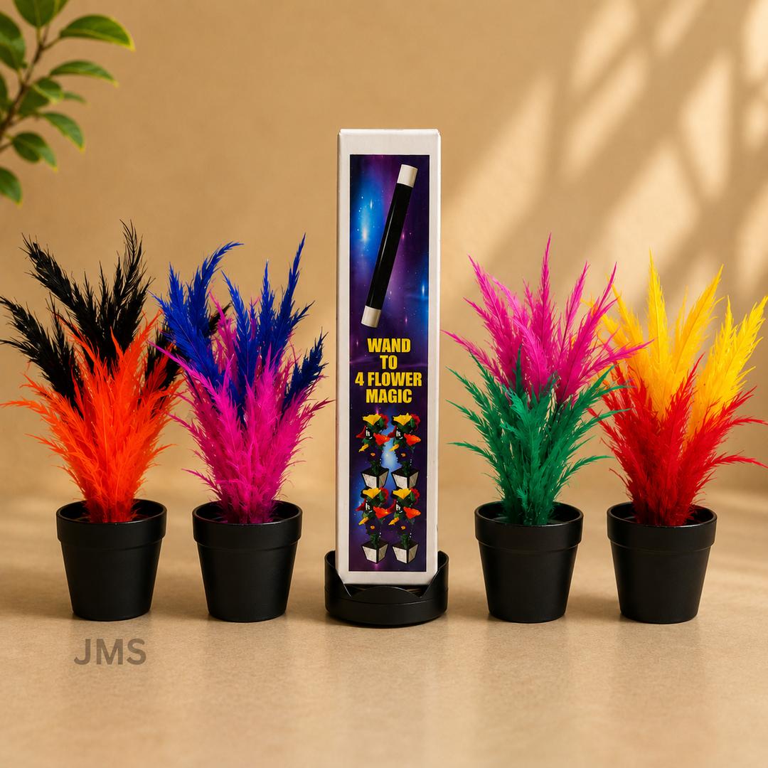 Four Flower Wand with Pot