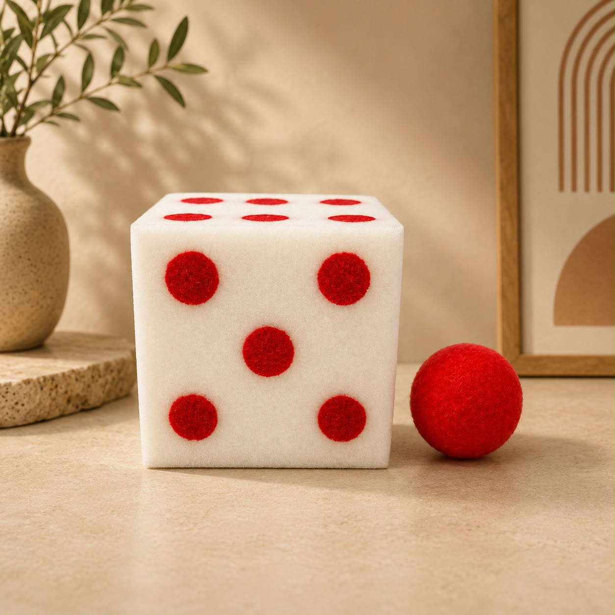 Sponge ball to Die Jumbo ( Red & White )